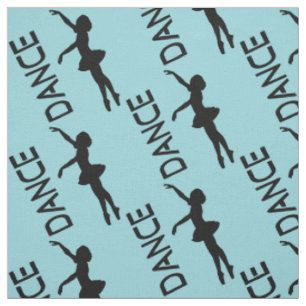 Tanz - Muster der Silhouette Ballerina Stoff