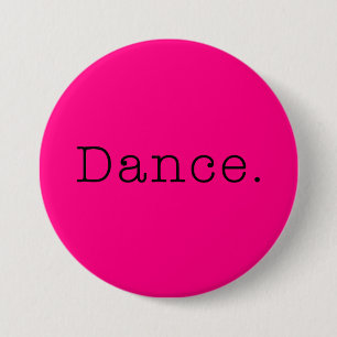 Tanz. Neon Hot-Pink-Dance-Angebotsvorlage Button