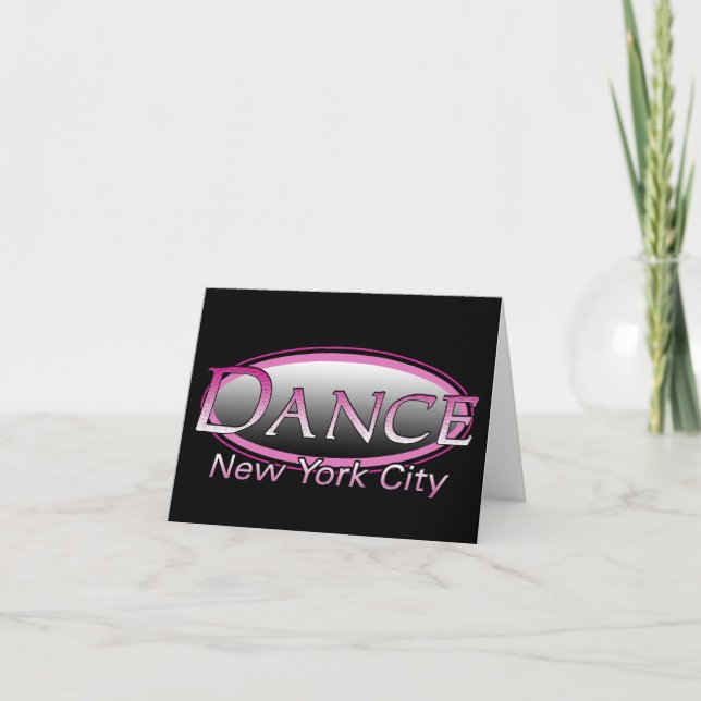 Tanz-New- York Citylogo FREIER RAUM Karte (Vorderseite)
