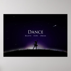 Tanz-Plakat-Tanz glauben Hoffnungs-Traumballerina Poster