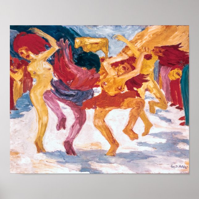 Tanz rund um das Goldene Kalb | Emil Nolde | Poster (Vorne)