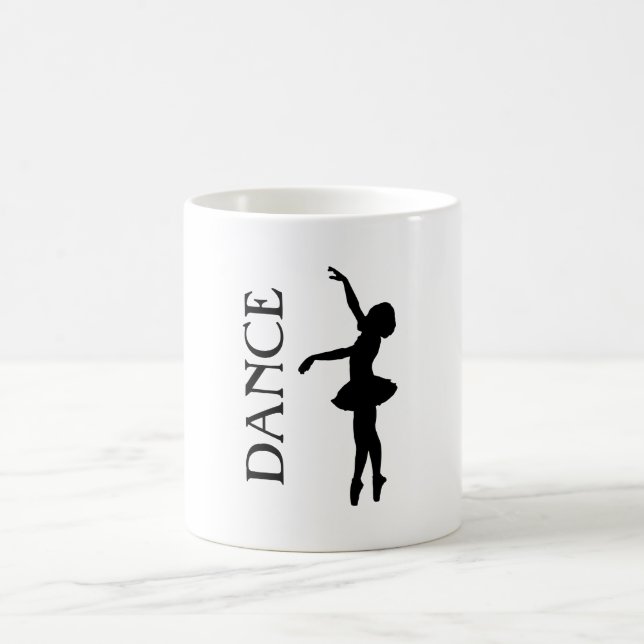 Tanz - Silhouette Ballerina Kaffeetasse (Mittel)