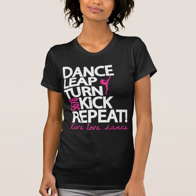 Tanz-Sprungs-Drehungs-Tritt-Wiederholungs-Tänzer V T-Shirt (Vorderseite)