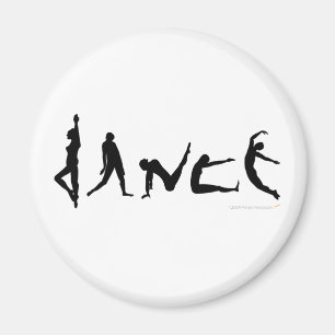 Tanz-Tanzen-Silhouette-Entwurf Magnet