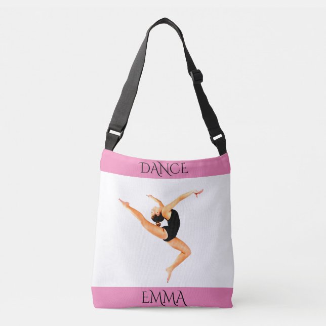 Tanz-Tasche, personalisierter Name Tragetaschen Mit Langen Trägern (Vorderseite)