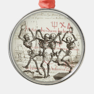 Tanz Totenskelett Weihnachtsfeier Ornament Aus Metall