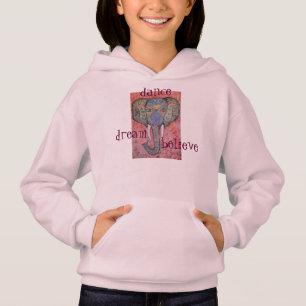 Tanz-Traum glauben Elefant-Kunst-MädchenHoodie Hoodie