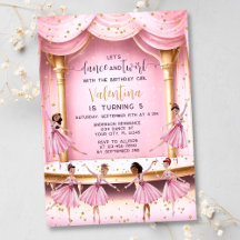 Tanz & Twirl Pink Ballett Bühne Ballerina Geburtst