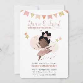Tanz & Twirl, Prinzessin Ballerina Geburtstag Einladung