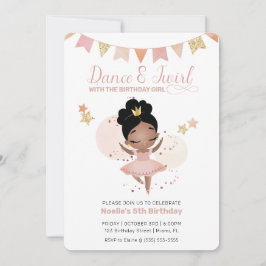 Tanz & Twirl, Prinzessin Ballerina Geburtstag Einladung