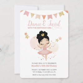 Tanz & Twirl, Prinzessin Ballerina Geburtstag Einladung