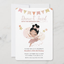 Tanz & Twirl, Prinzessin Ballerina Geburtstag Einladung