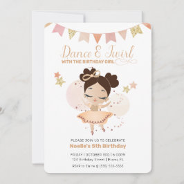 Tanz & Twirl, Prinzessin Ballerina w/Bow Geburtsta Einladung