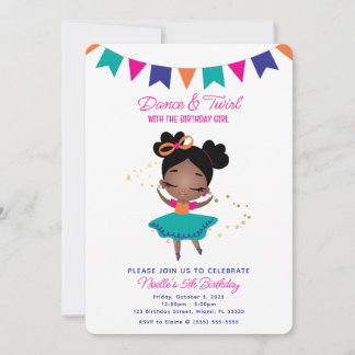 Tanz & Twirl, Prinzessin Ballerina w/Bow Geburtsta Einladung