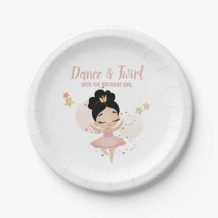 Tanz & Twirl, Prinzessin Ballerina w/Tiara Geburts Pappteller