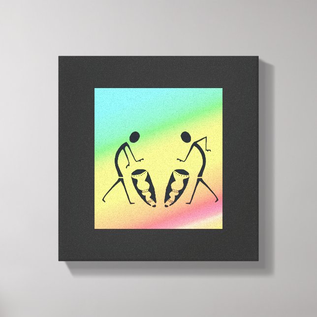 Tanz und Feiern der Farben Leinwanddruck (Vorderseite)