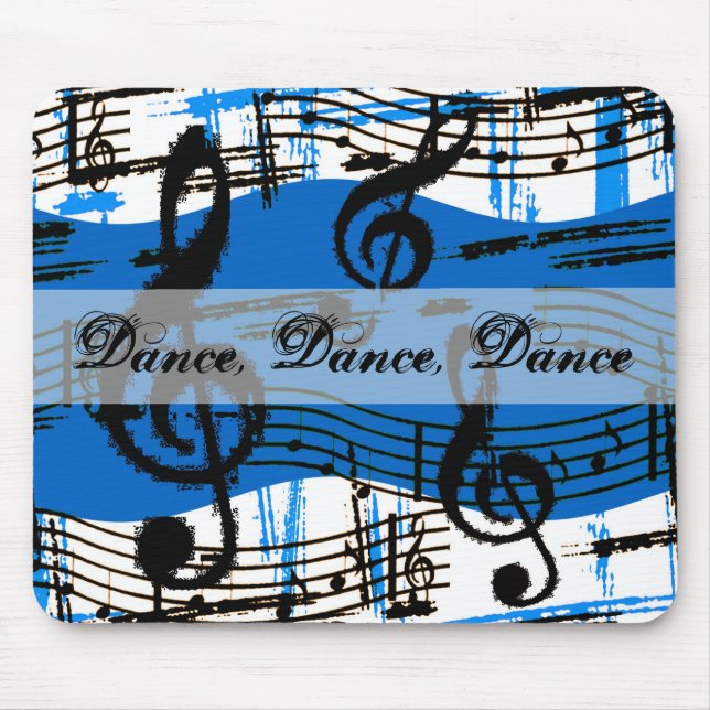Tanz und Musiknoten Mousepad (Vorne)