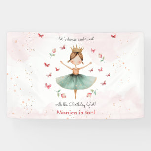 Tanz und niedliche Ballerina Ballett Kind Geburtst Banner