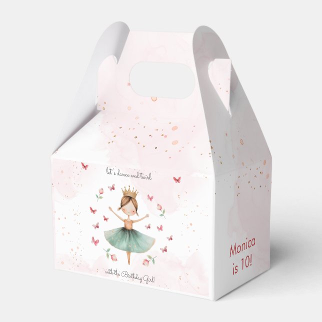 Tanz und niedliche Ballerina Ballett Kind Geburtst Geschenkschachtel (Vorderseite)