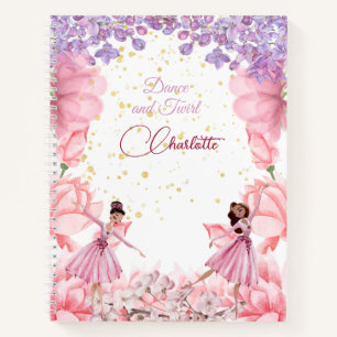 Tanz und wirbelnde Ballerina Notizbuch