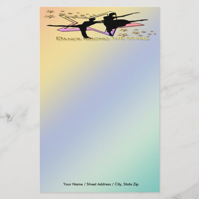 Tanz unter Stern-Briefpapier Briefpapier (Vorderseite)