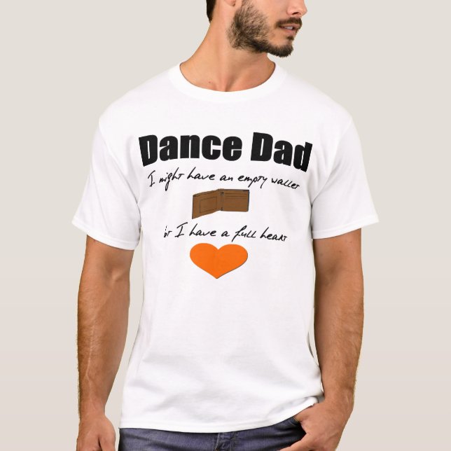 Tanz-Vati-leere Geldbörse, volles Herz T-Shirt (Vorderseite)