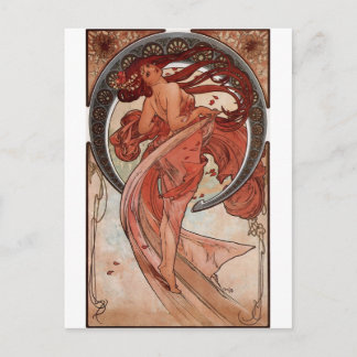 Tanz von Alphons Mucha Postkarte