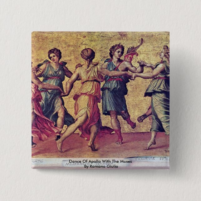 Tanz von Apollo mit den Musen durch Romano Giulio Button (Vorderseite)