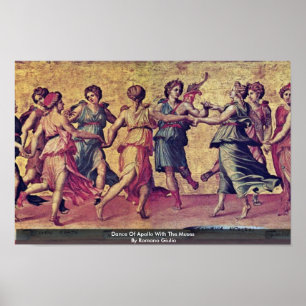 Tanz von Apollo mit den Musen durch Romano Giulio Poster