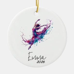 Tanz-Weihnachtsschmuck, Ballett-Tanz-Geschenk Keramik Ornament