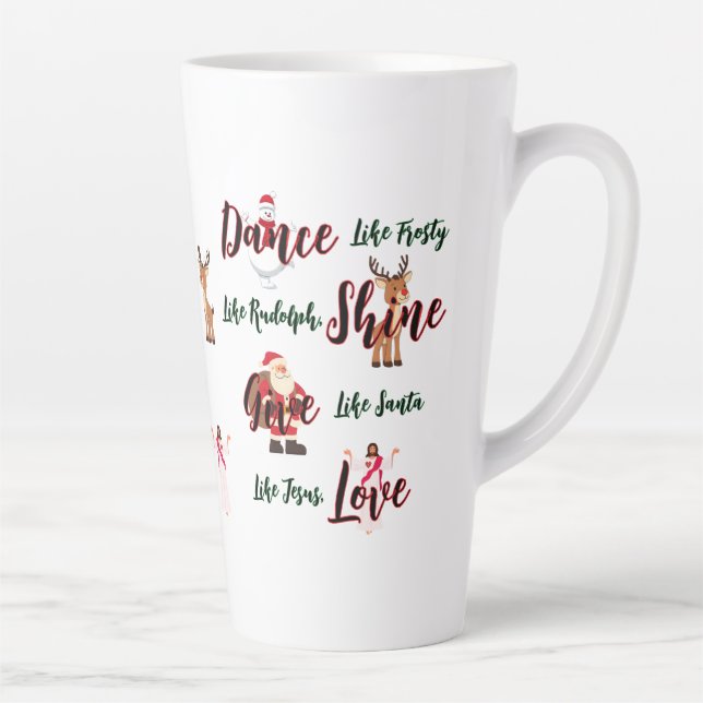 Tanz wie frostige Liebe wie Jesus Tasse (Rechts)