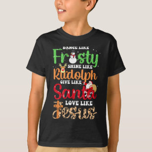 Tanz wie Frosty Shine Rudolph geben Santa Liebe Je T-Shirt