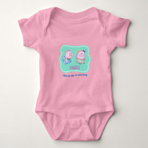 Tanz wie niemand sieht glückliche tanzende Schwein Baby Strampler