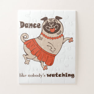 Tanz wie niemand sieht Mops Girl zu