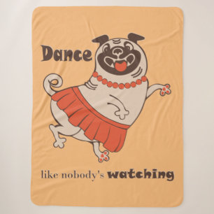 Tanz wie niemand sieht Mops Girl zu Sherpadecke