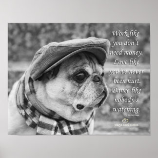 Tanz wie niemand sieht Mops Poster