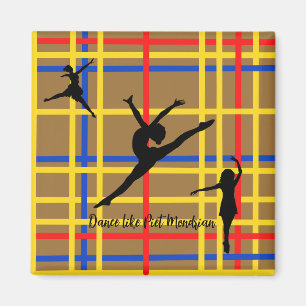 Tanz wie Piet Mondrian Moderne Kunst Magnet