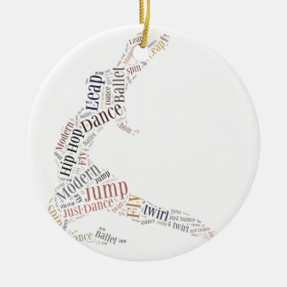 Tanz-Wort-Wolke Keramikornament