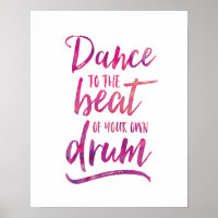 Tanz zum Beat-Aquarell-Typografie-Poster