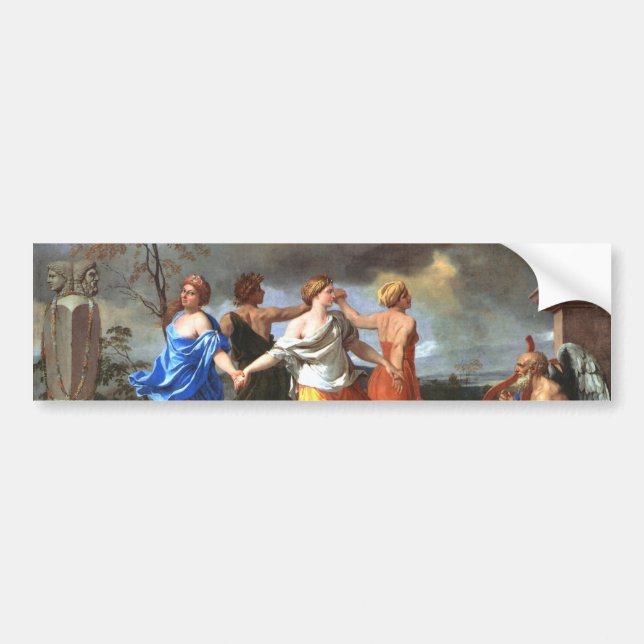 Tanz zur Musik der Zeit (von Nicholas Poussin) Autoaufkleber (Vorne)
