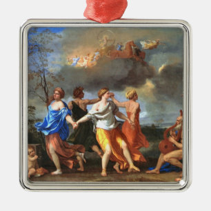 Tanz zur Musik der Zeit (von Nicholas Poussin) Ornament Aus Metall