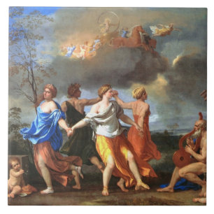 Tanz zur Musik der Zeit (von Nicolas Poussin) Fliese