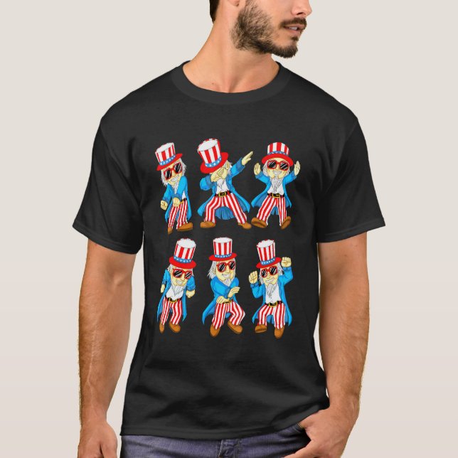 Tanzabend Uncle Sam 4. Juli T-Shirt (Vorderseite)
