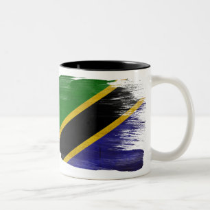Tanzania-Flaggen-Tasse Zweifarbige Tasse