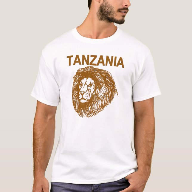 Tanzania mit Löwe-Shirt T-Shirt (Vorderseite)