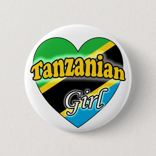 Tanzanian Girl Button