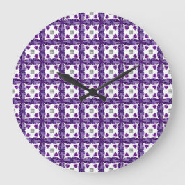 Tanzanite Diamond Art, Lila Große Wanduhr