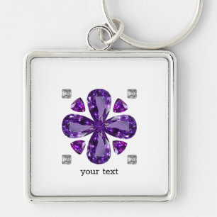 Tanzanite Diamond Art, Lila Schlüsselanhänger