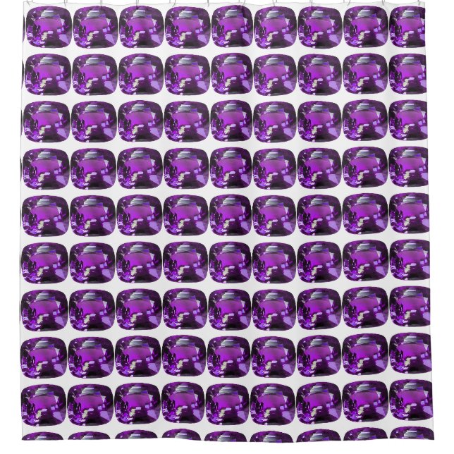 Tanzanite Gemstone Lila Duschvorhang (Vorderseite)