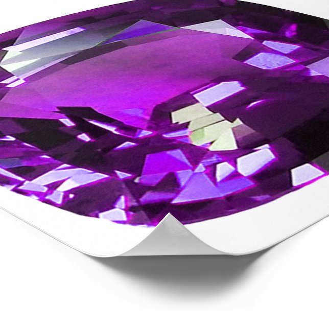 Tanzanite Gemstone Lila Poster (Ecke)